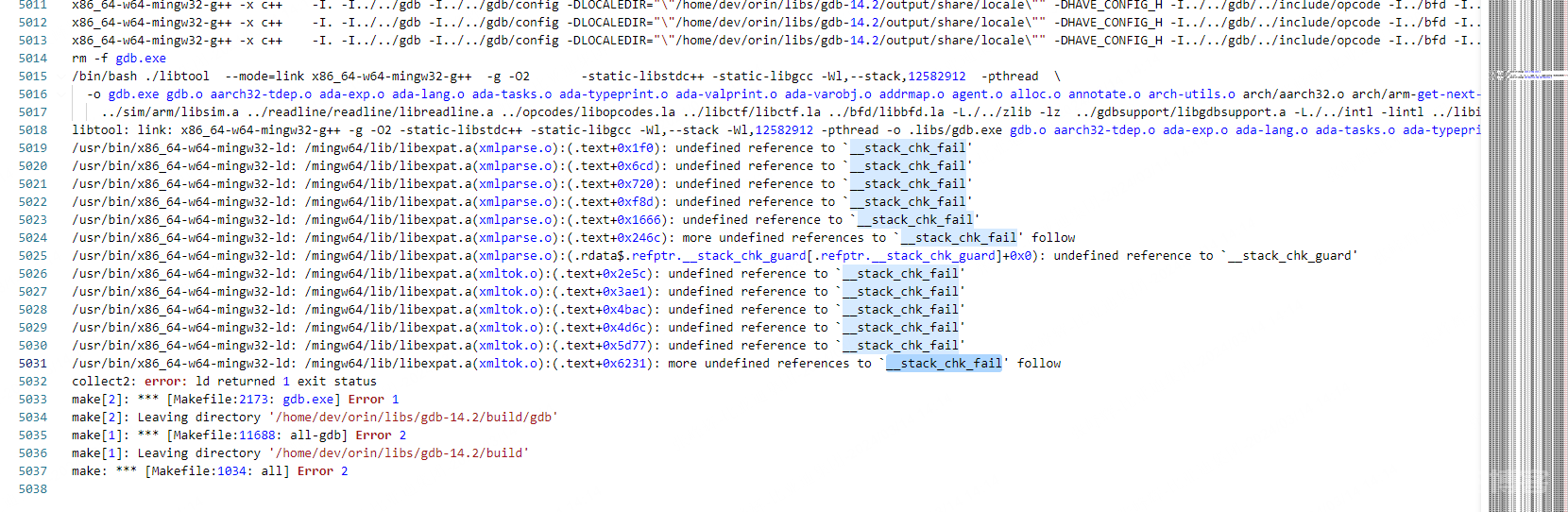linux-gdbtool-build-libexpat异常.png
